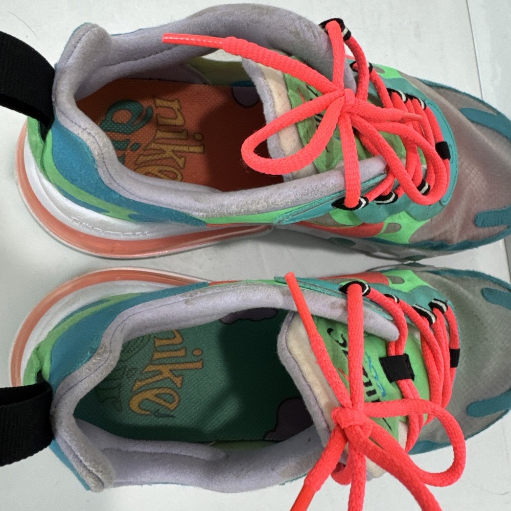 Nike‎ Air Max 270 React Electro Green Lagoon  Womens Size 7.5 - Picture 7 of 8